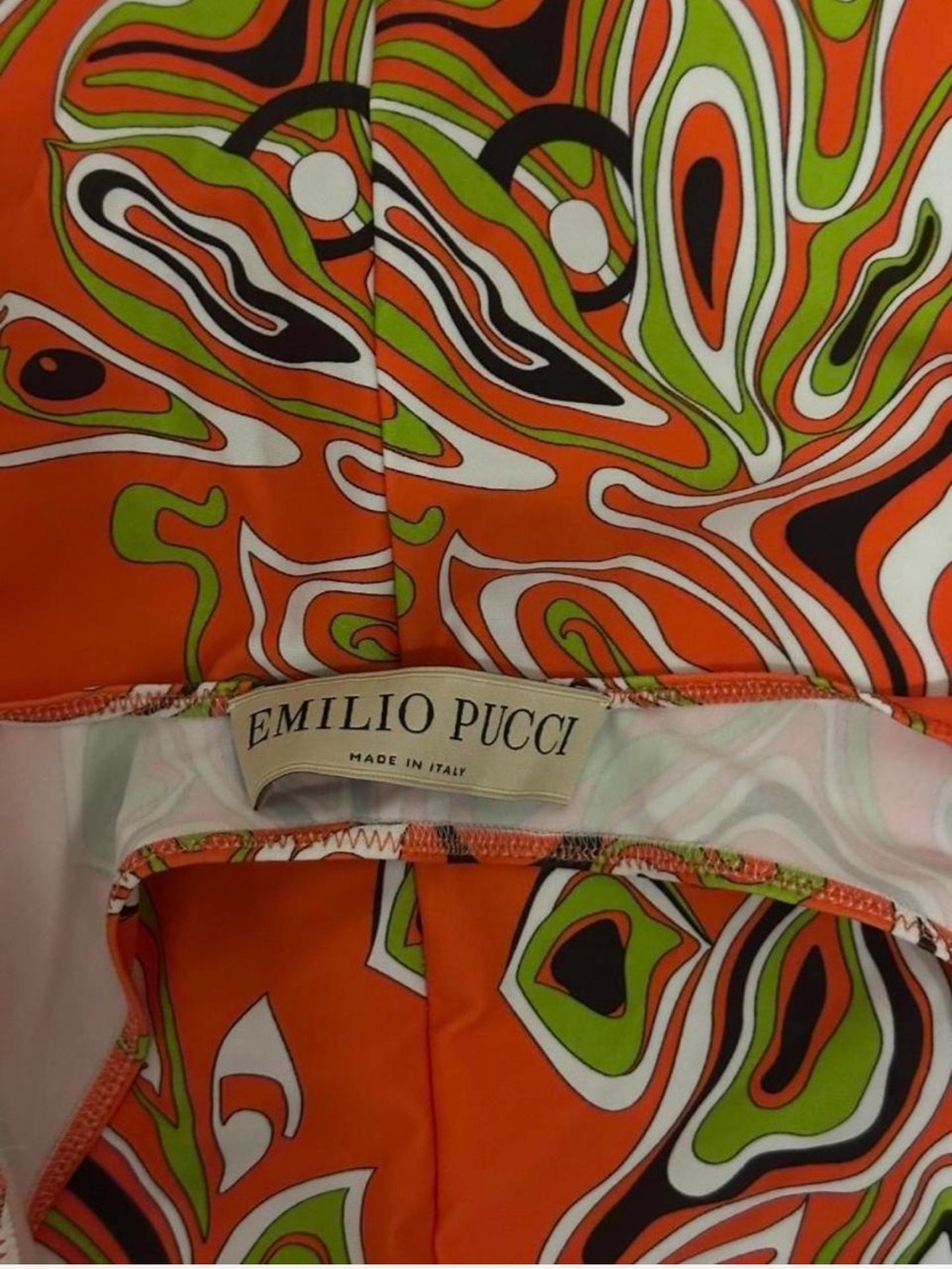Emilio Pucci Vintage Open Back Printed Mini Dress | Size S - Picture 3 of 6